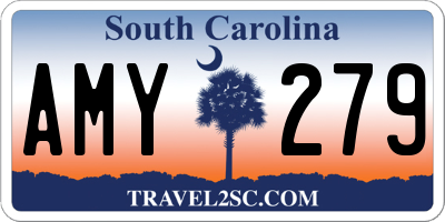 SC license plate AMY279