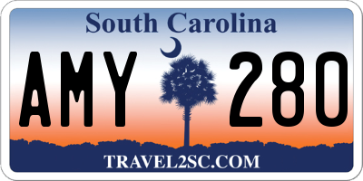 SC license plate AMY280