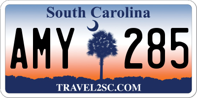 SC license plate AMY285