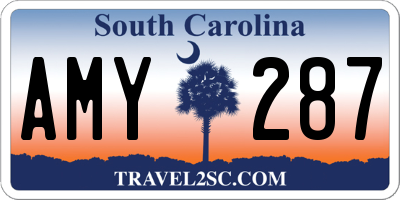 SC license plate AMY287