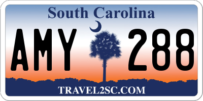 SC license plate AMY288