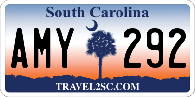 SC license plate AMY292