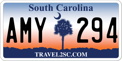 SC license plate AMY294