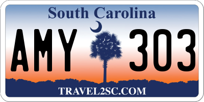 SC license plate AMY303