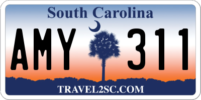 SC license plate AMY311