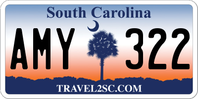 SC license plate AMY322