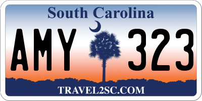 SC license plate AMY323