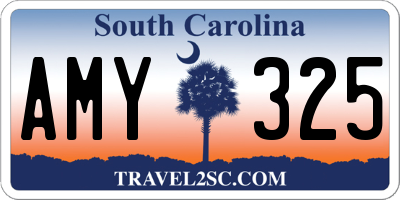 SC license plate AMY325