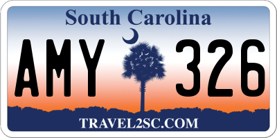 SC license plate AMY326