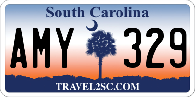 SC license plate AMY329