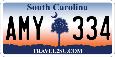 SC license plate AMY334