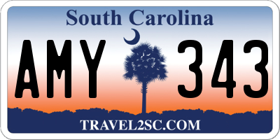 SC license plate AMY343