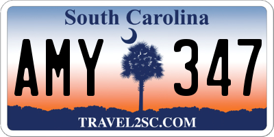 SC license plate AMY347