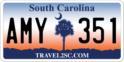 SC license plate AMY351