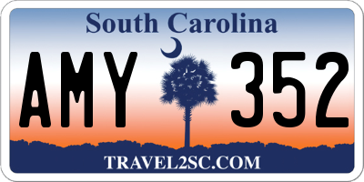 SC license plate AMY352