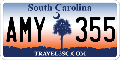 SC license plate AMY355