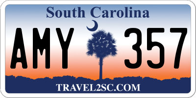 SC license plate AMY357