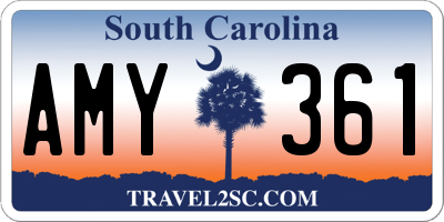 SC license plate AMY361