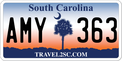 SC license plate AMY363
