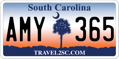 SC license plate AMY365