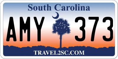 SC license plate AMY373