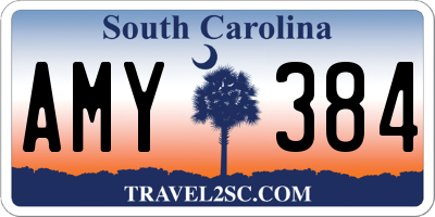 SC license plate AMY384
