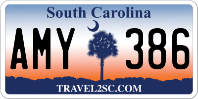 SC license plate AMY386