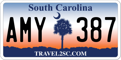 SC license plate AMY387
