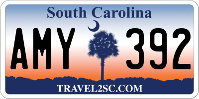 SC license plate AMY392