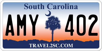 SC license plate AMY402