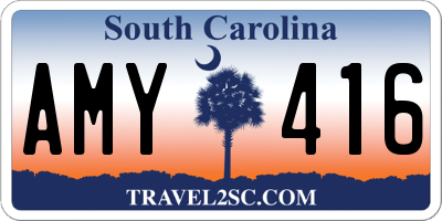 SC license plate AMY416