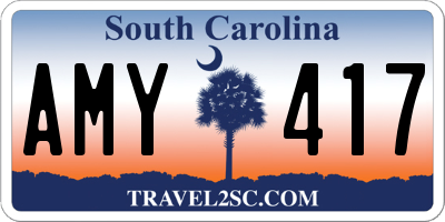 SC license plate AMY417
