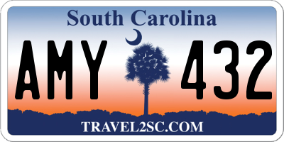 SC license plate AMY432