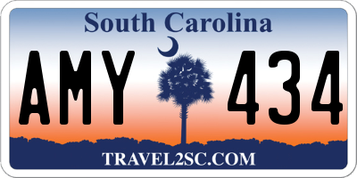 SC license plate AMY434