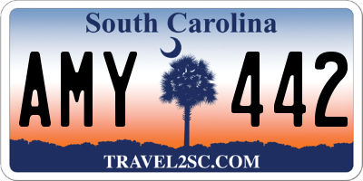 SC license plate AMY442