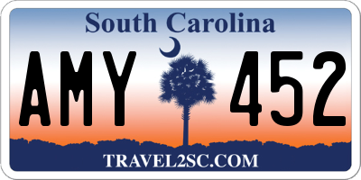 SC license plate AMY452