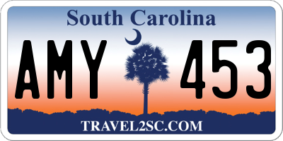 SC license plate AMY453
