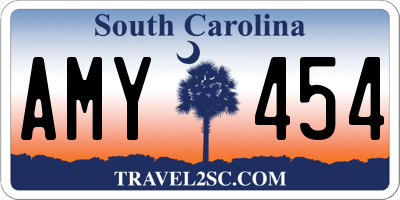 SC license plate AMY454