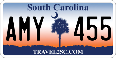 SC license plate AMY455
