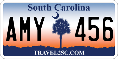 SC license plate AMY456