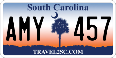 SC license plate AMY457