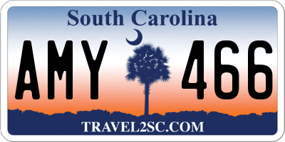 SC license plate AMY466