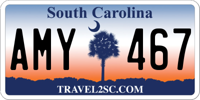 SC license plate AMY467