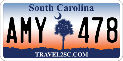 SC license plate AMY478