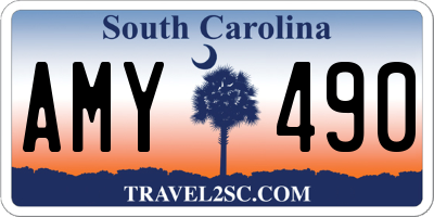 SC license plate AMY490