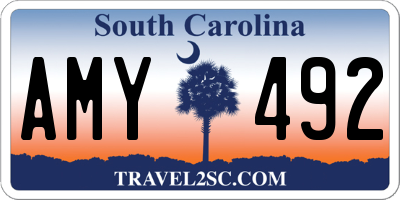 SC license plate AMY492