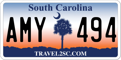 SC license plate AMY494