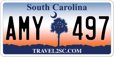 SC license plate AMY497
