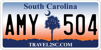 SC license plate AMY504