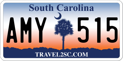 SC license plate AMY515